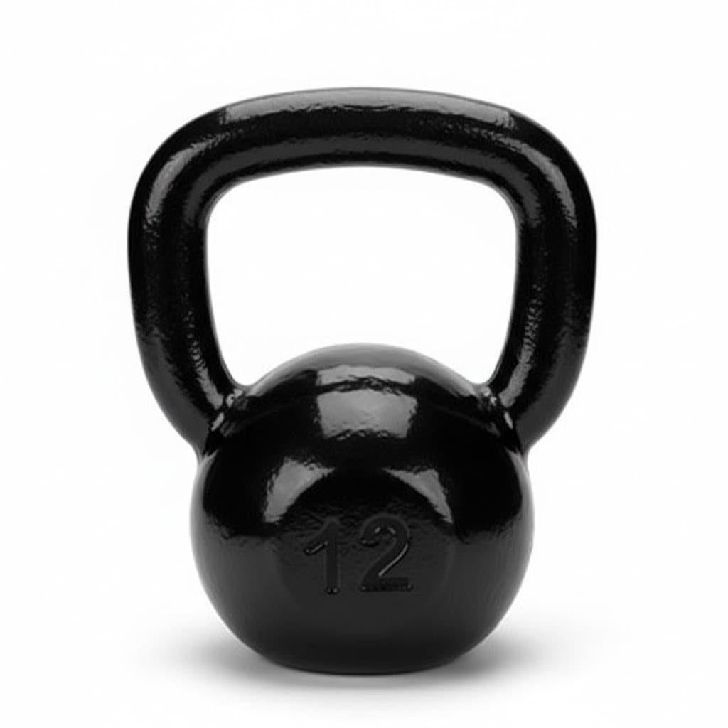 Kettlebell 12Kg Emborrachado Musculação Academia Treino Peso Fitness Exercícios Peso Anilha Halter Ferro Fundido Remada