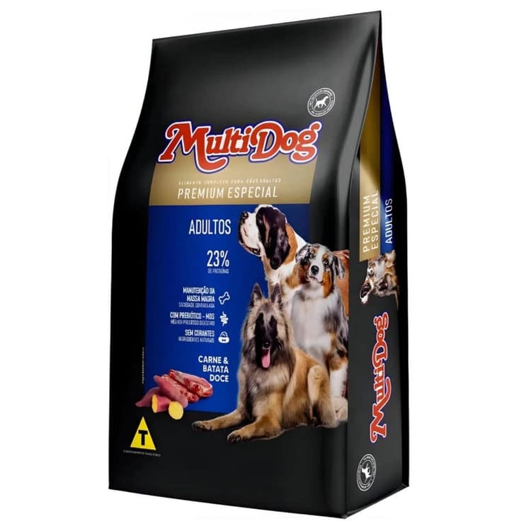 Ração Multidog Premium Especial Sabor Carne 15kg Cães Adultos