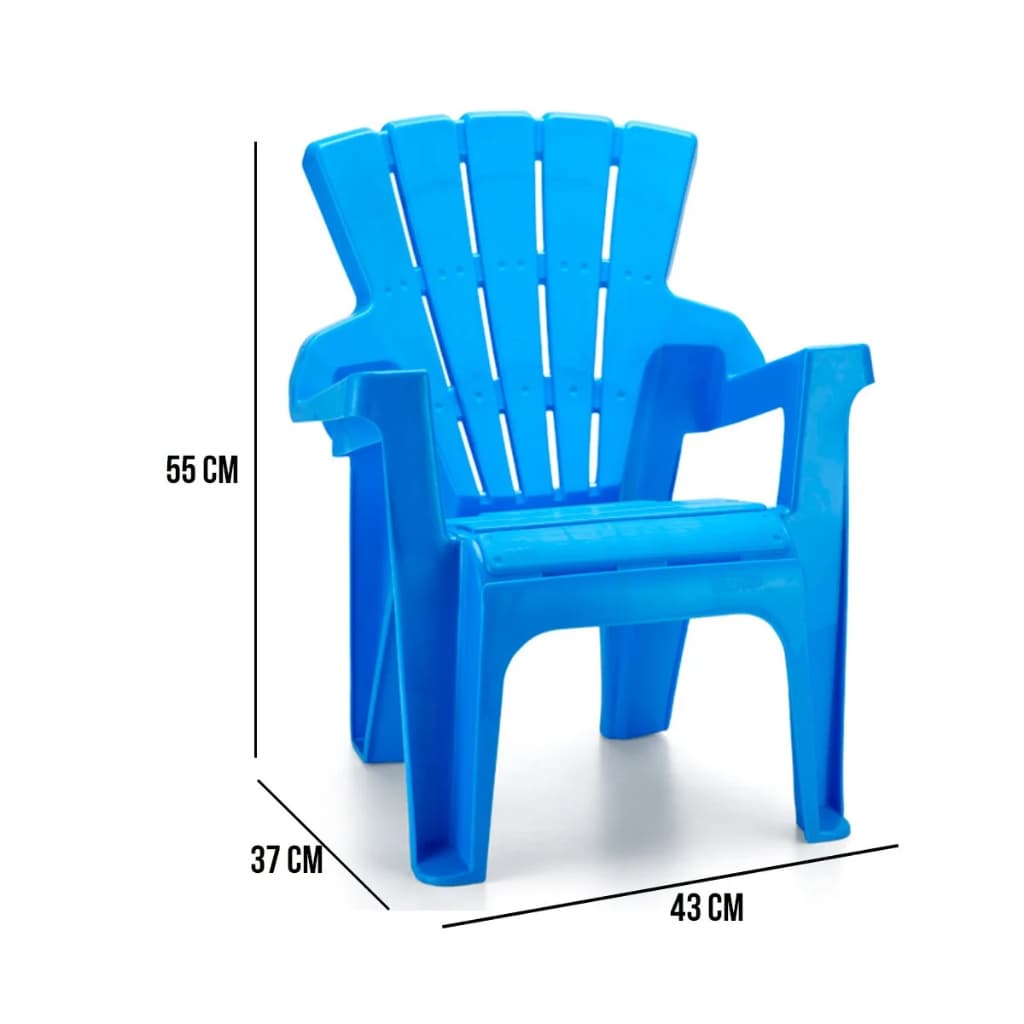 Cadeira Poltrona Americana Plasnew Kids Cores Azul Ou Rosa 01 UNIDADE