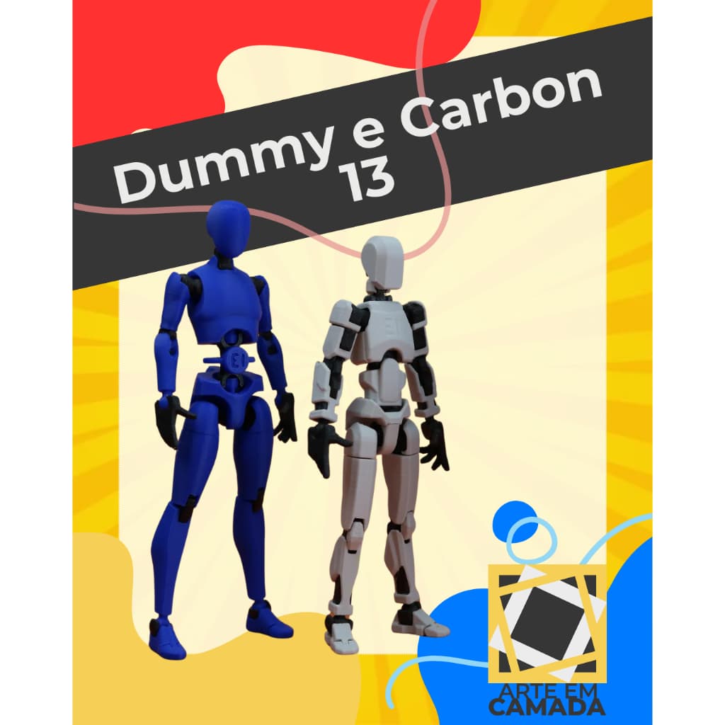 Boneco Articulado Carbon 13 Action Figure Kit Com Acessórios | Impressão 3D