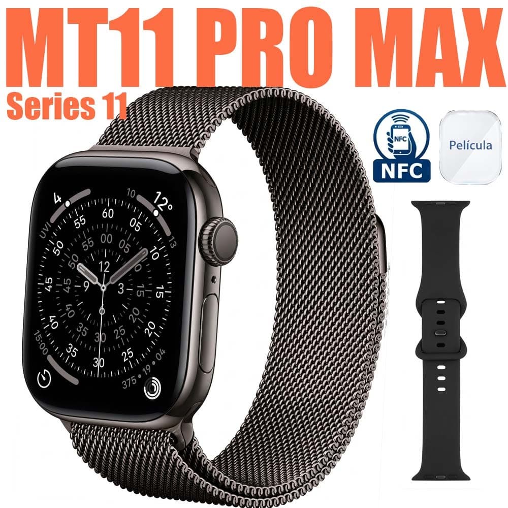 Smartwatch MT11 NFC Calculadora Cardíaca Monitoramento Da Frequência Relógio Inteligente Digital