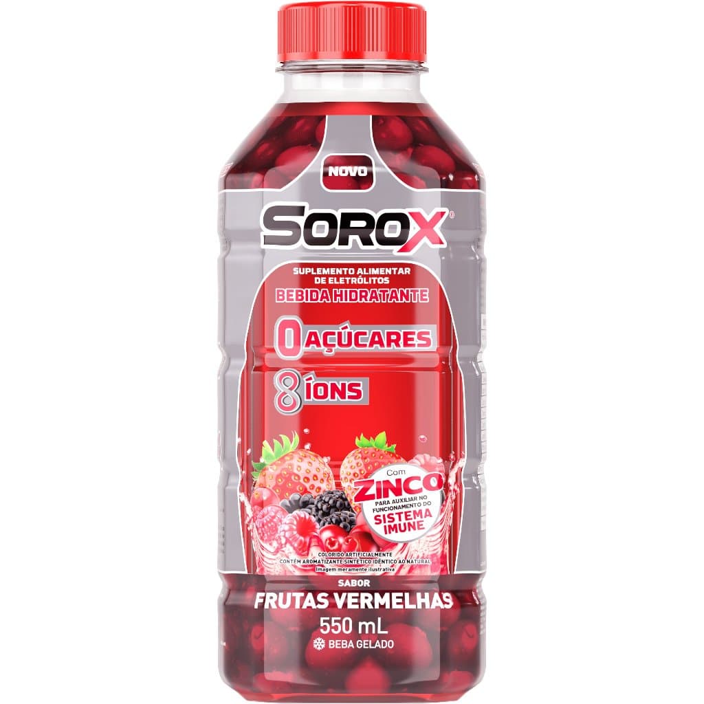 Bebida Hidrotônica Sorox Frutas Vermelhas 550ml