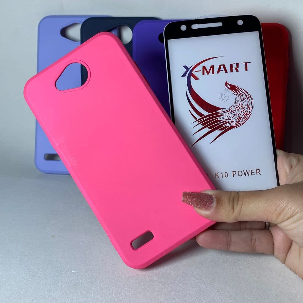 Capa K10 POWER + Película 3D Kit LG Capinha Case Protetora Celular Silicone