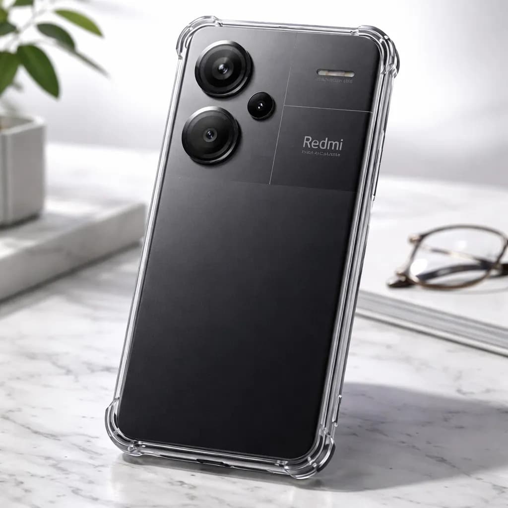 Capa Redmi Note 13 Pro Plus 5G Capinha Anti Impacto Transparente Protetora Celular Com Borda De Silicone Reforçado