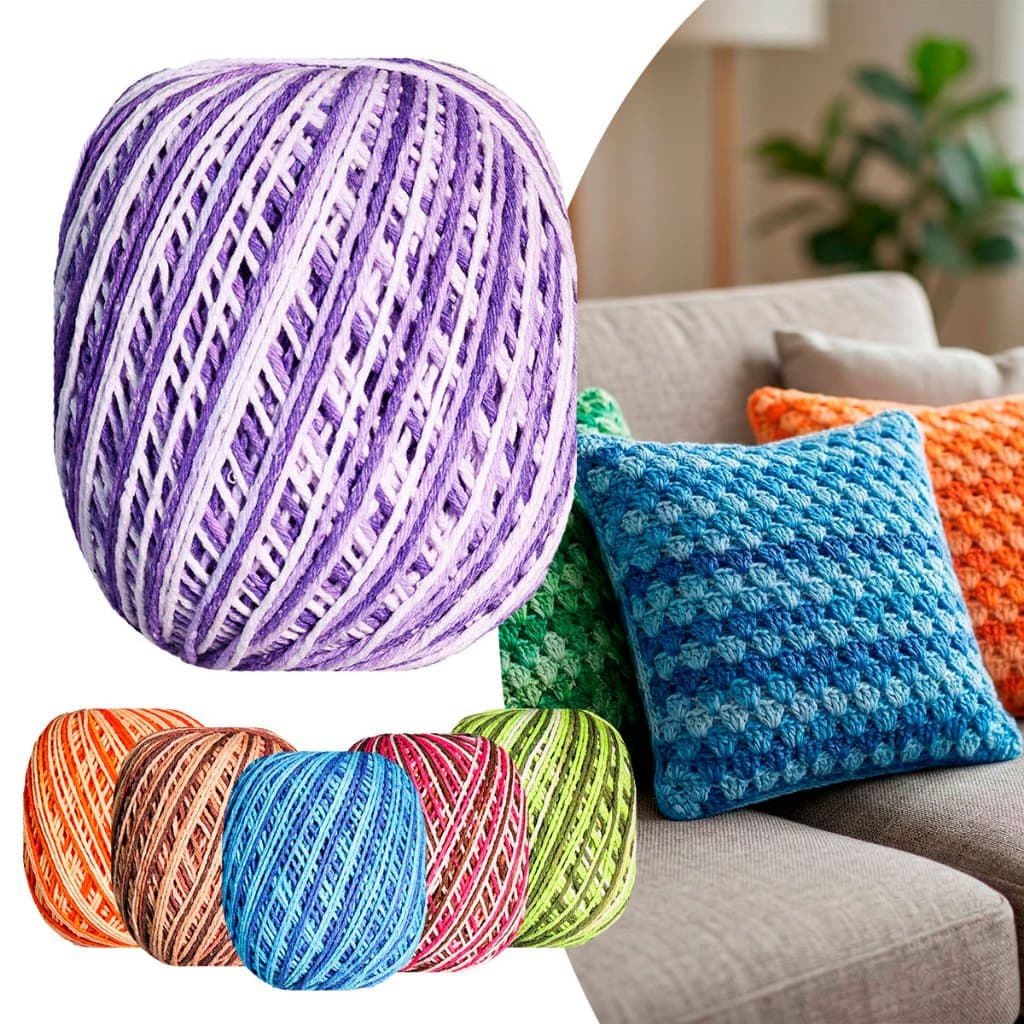 Fio Multicolor Degrade Mesclado Barbante Linha Para Tricô Crochê Artesanato 200mts Premium