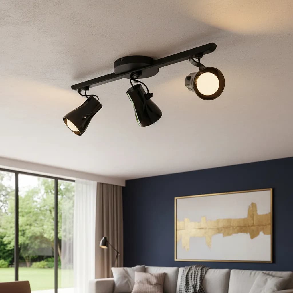 Luminária de Teto Sala Cozinha Quarto Spot Trilho Triplo Octa 3 Lâmpadas Praia Litoral Mais Vendido