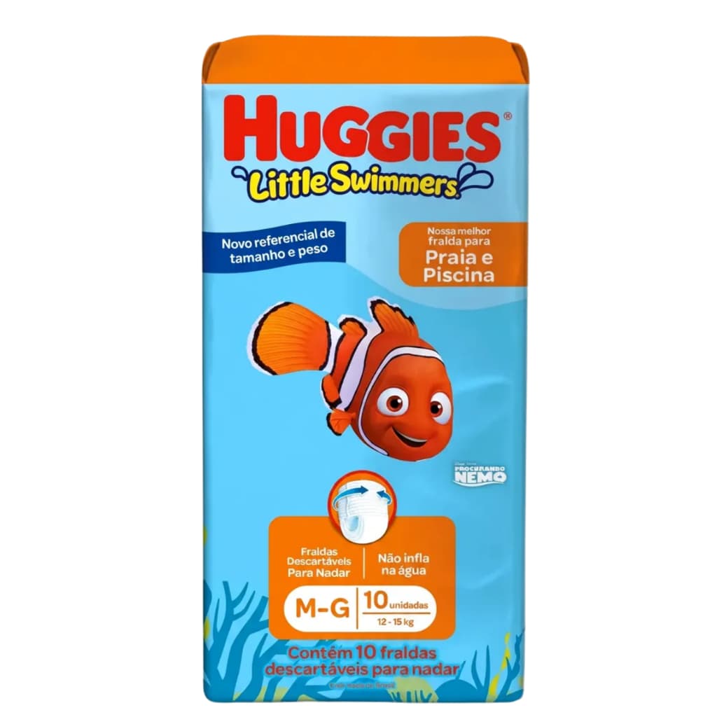 Fralda de Piscina Huggies M/G - G/X - Fralda para Nadar Praia e Piscina