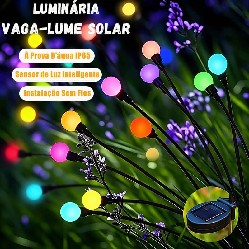 Luminária Solar Vaga-lume LED Decoração de Jardim Externa À Prova D'água Espeto Oscila com o Vento
