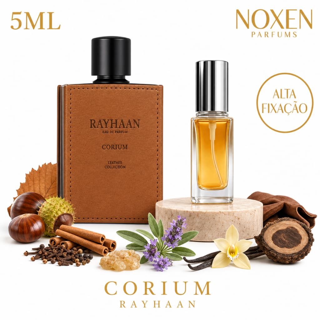 Perfume Masculino 5ml Premium Vidro Spray Corium Couro Intenso Importado