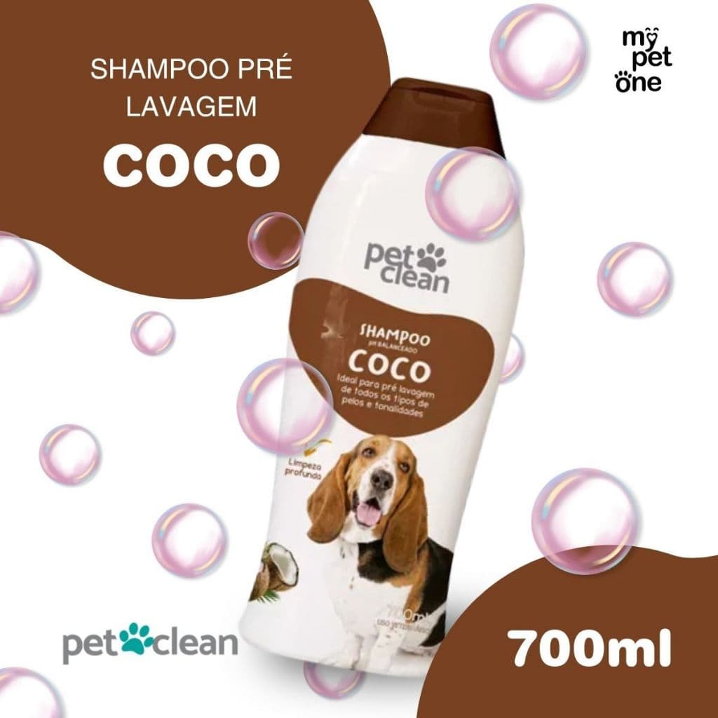 Shampoo Para Cães e Gatos Pet Clean Coco 700ml