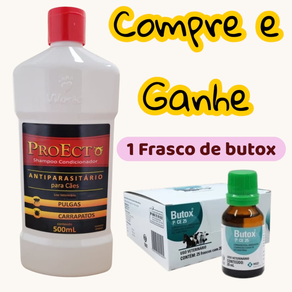 Shampoo e Condicionador ProEcto Antiparasitário para Cães – 500ml