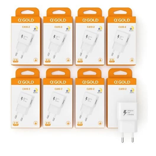 Kit 10 Fontes Carregador Celular Usb Rápido Atacado Revenda Nota Fiscal