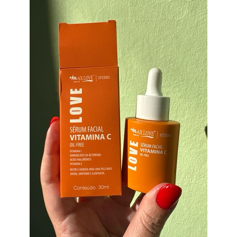 Sérum Facial Vitamina C Max Love 10 em 1 30ml Clareador Hidratante Anti-Idade
