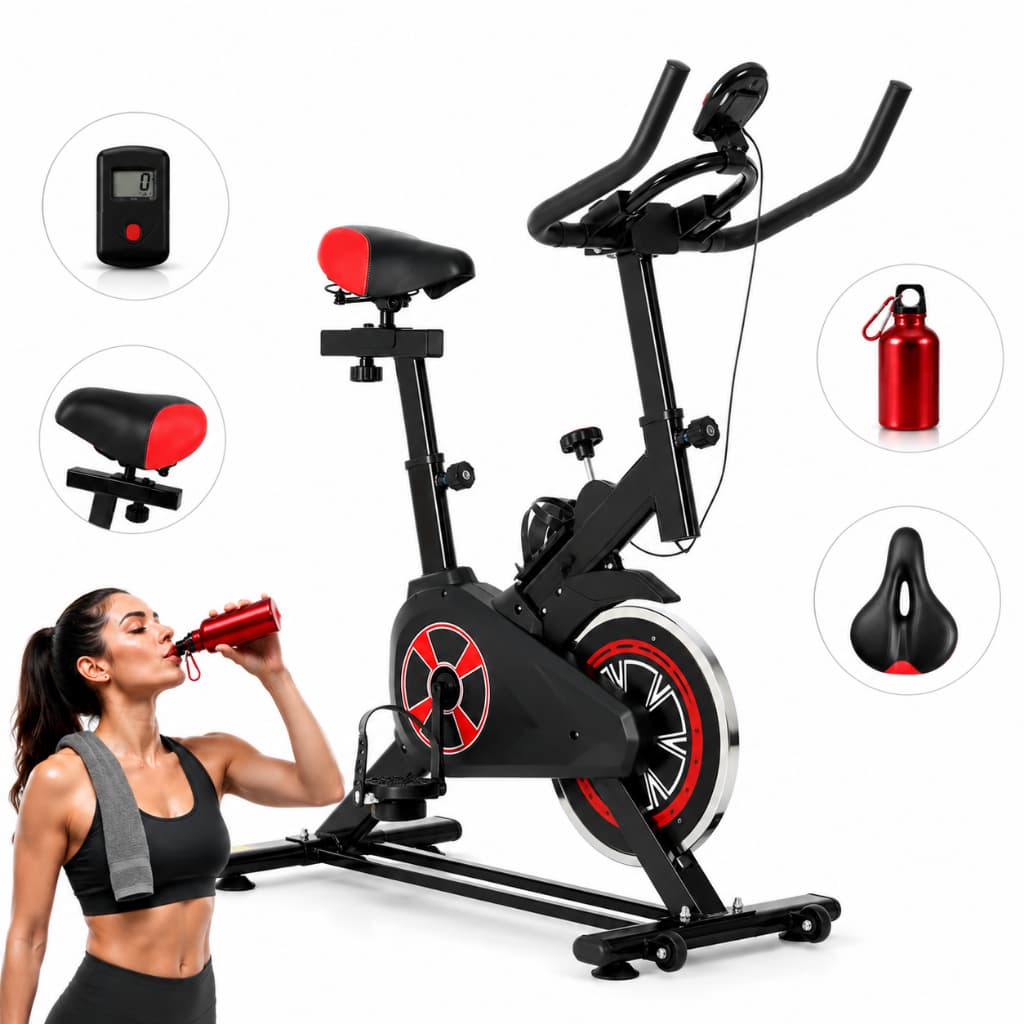 Bicicleta Bike Ergometrica Spinning Academia Fitness Profissional 8KG De Inercia