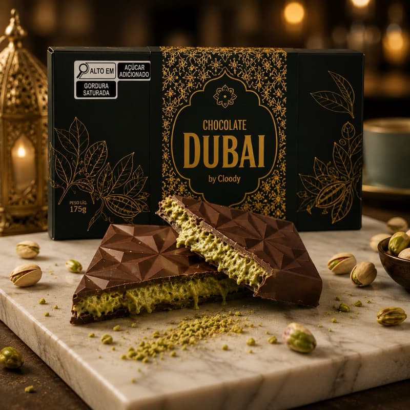 Chocolate Dubai Pistache Premium Ao Leite Recheado Cremoso 175g Importado Gourmet
