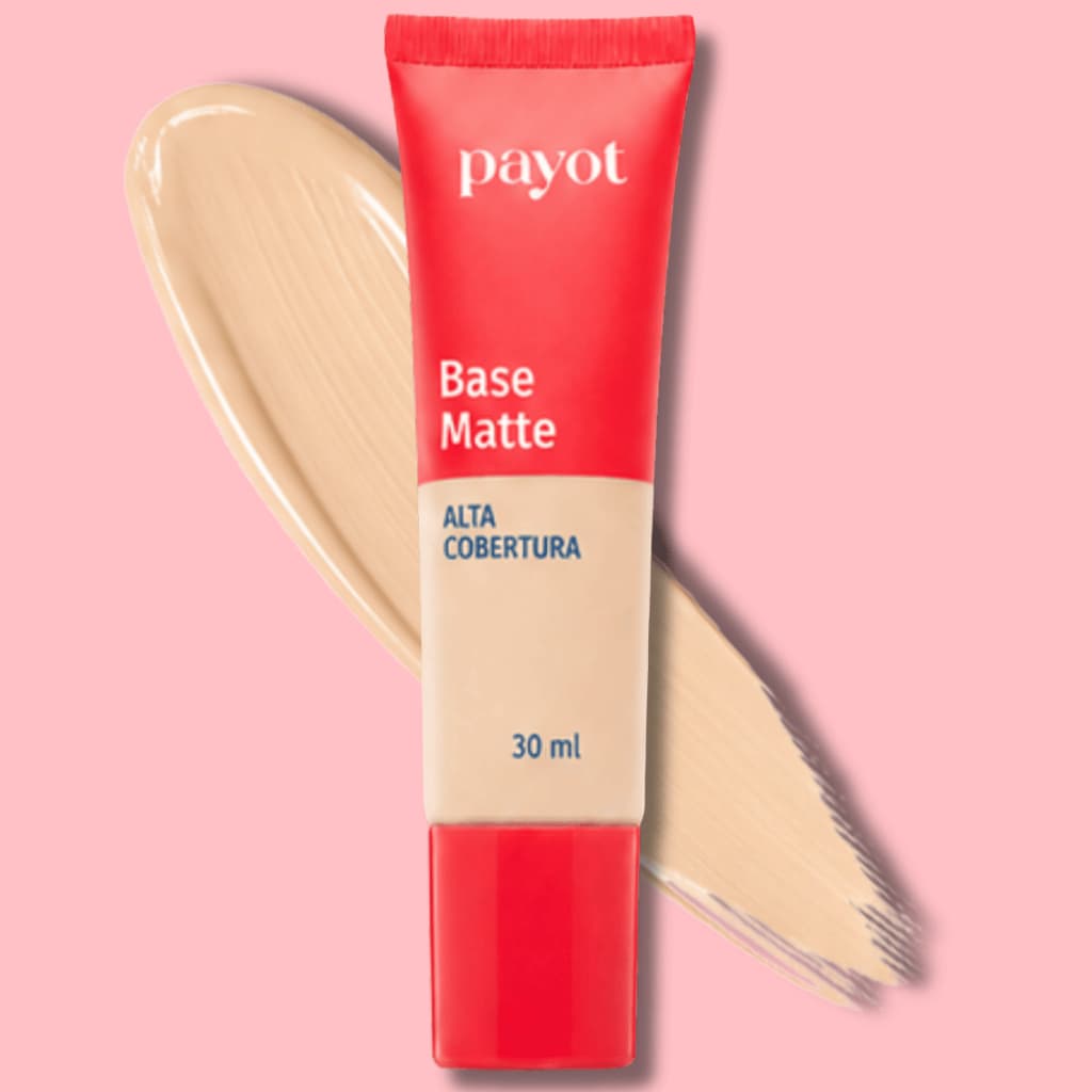 Base Líquida Matte Payot 30ml Alta Cobertura Longa Duração – Cores 1 a 9