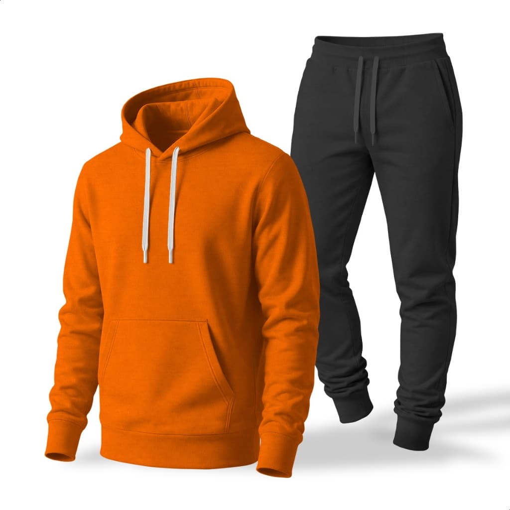 Conjunto De Moletom Canguru+Calça Preta Diversas Cores Tamanho Adulto