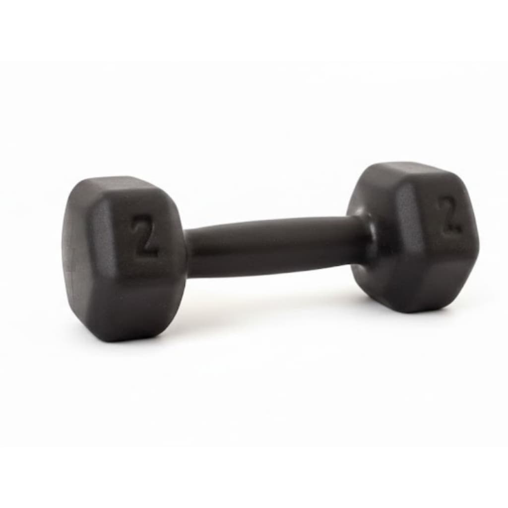 Halter 2kg Emborrachado Musculação Academia Treino Peso Fitness Exercícios Ferduor Físicos Esporte Fisioterapia Gym