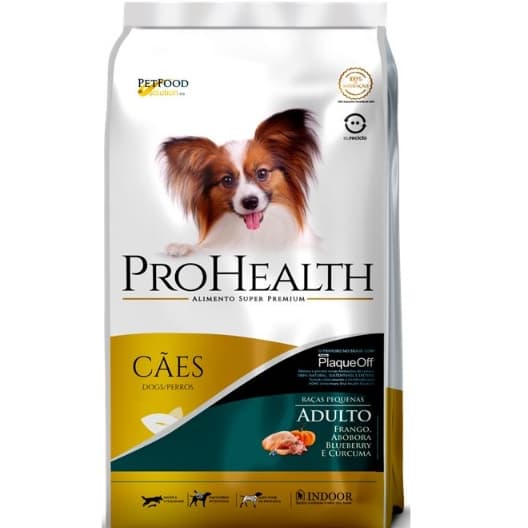 Pro Health  Cães Adultos 10kg Porte Pequeno Frango Abóbora Blueberry e Cúrcuma Ração