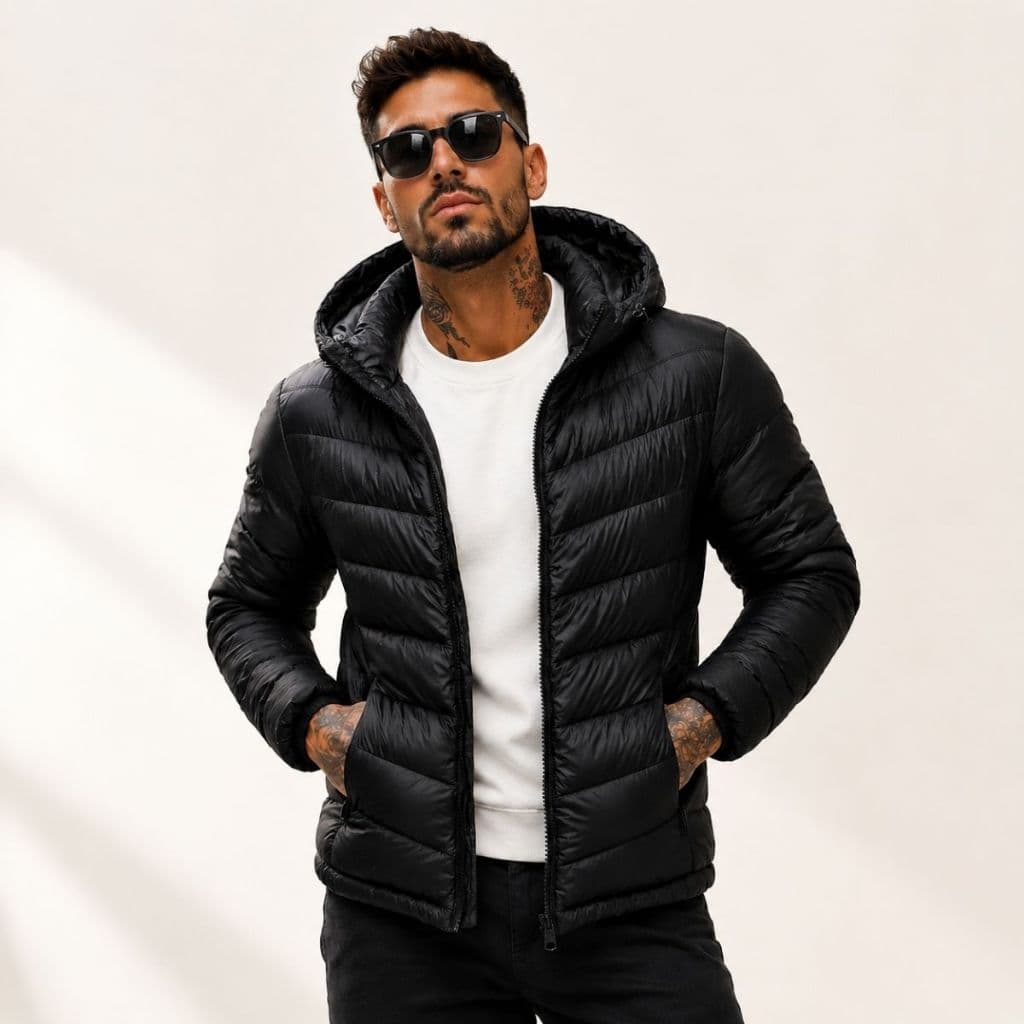 Jaqueta Puffer Masculino Super Quente Impermeável Frio Casaco Inverno Tendência