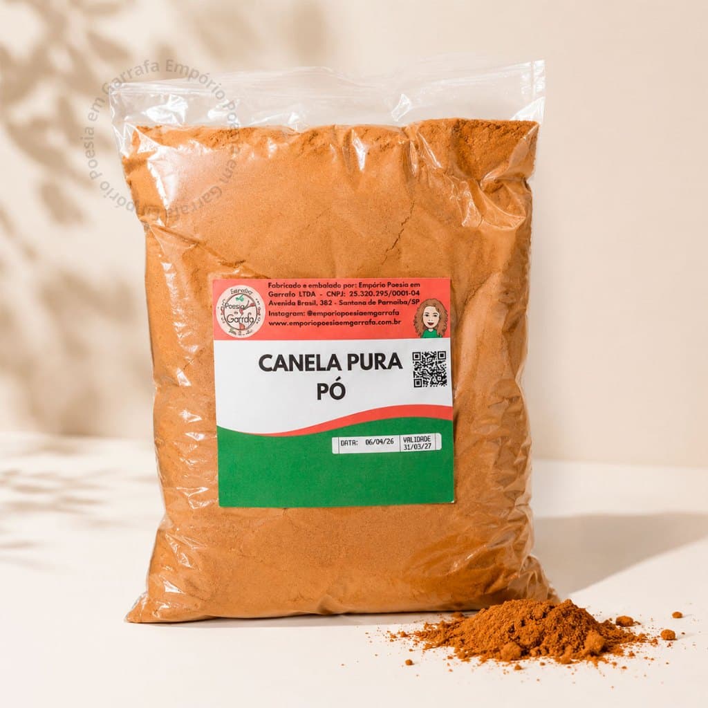 Canela em Pó Premium 1kg 500g Sem Glúten Pura Tempero Culinária
