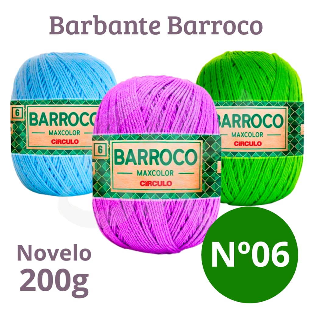 Barbante Barroco 6 Maxcolor 200g Circulo Fio para Croche e Trico