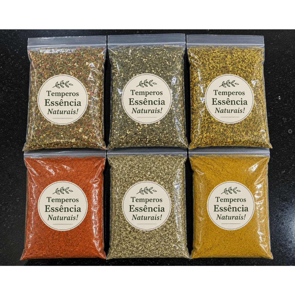 KIT 12 TEMPEROS E CONDIMENTOS 30 GRAMAS CADA TEMPEROS FRESCOS SECOS ORÉGANO ALHO  CHIMICHURRI SALSAS