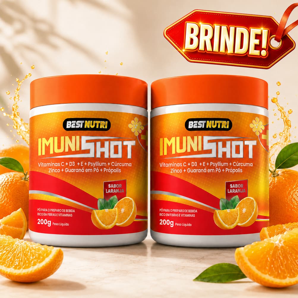 Kit 2 Suplementos Natural para Imunidade Sabor Laranja 200g | Vitaminas e Minerais Essenciais | Defesa do Corpo