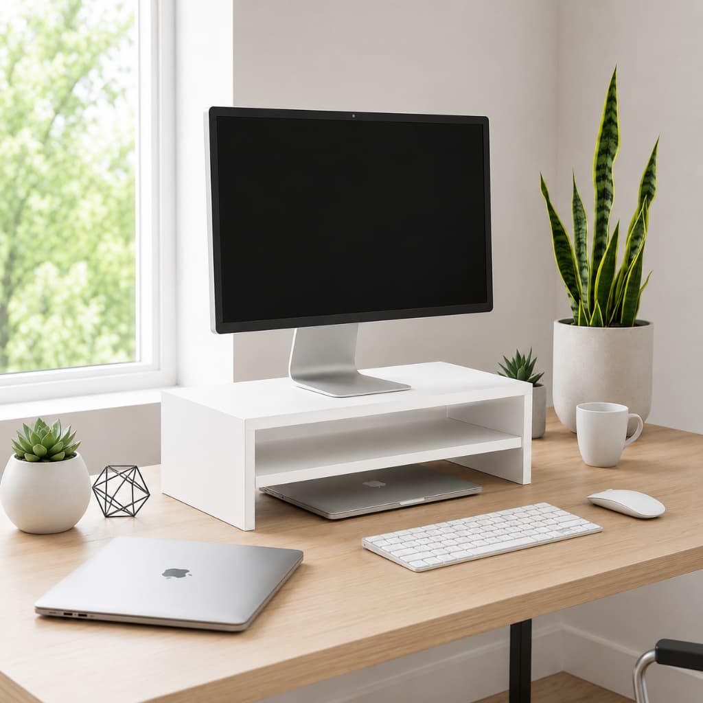 Suporte Monitor 65cm Ergonômico Escritório Gamer MDF