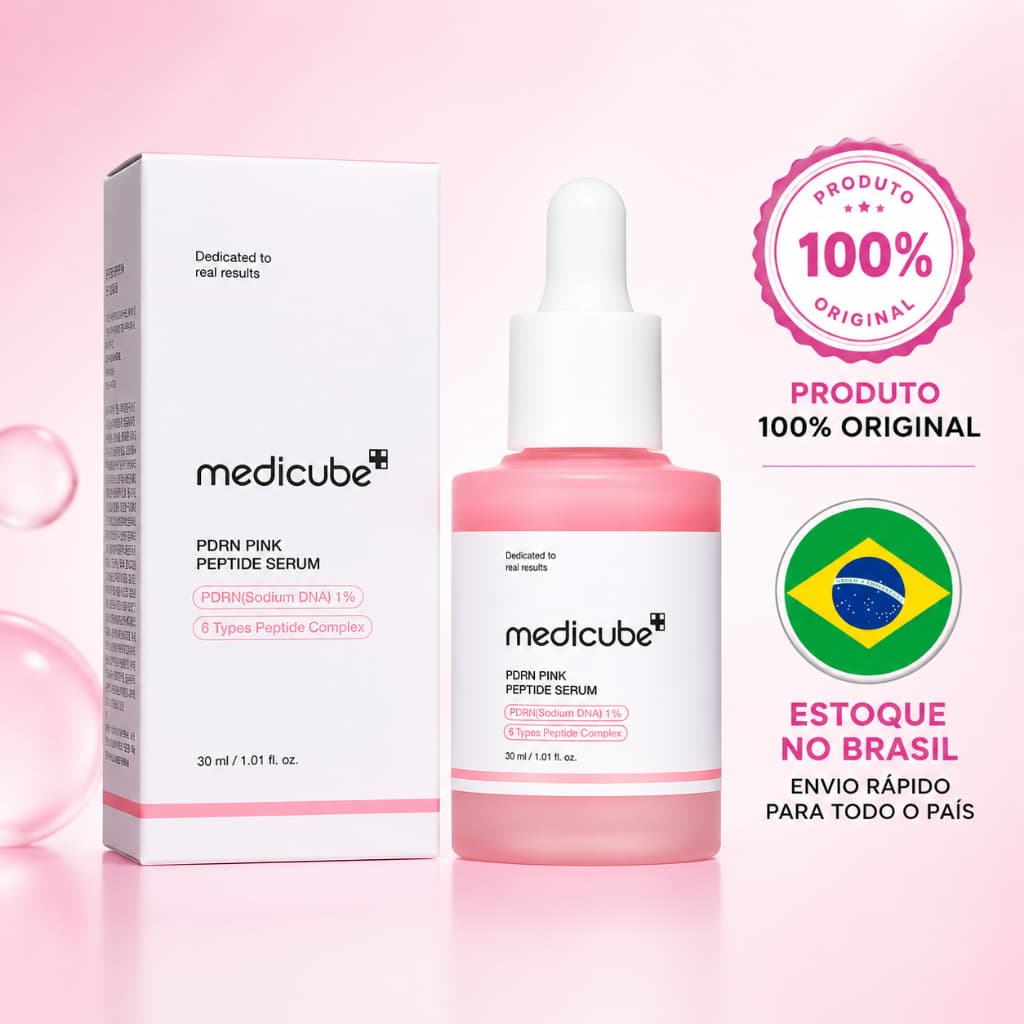 Medicube PDRN Pink Peptide Serum Original | Sérum Coreano Anti Idade Firmeza Glow Hidratação