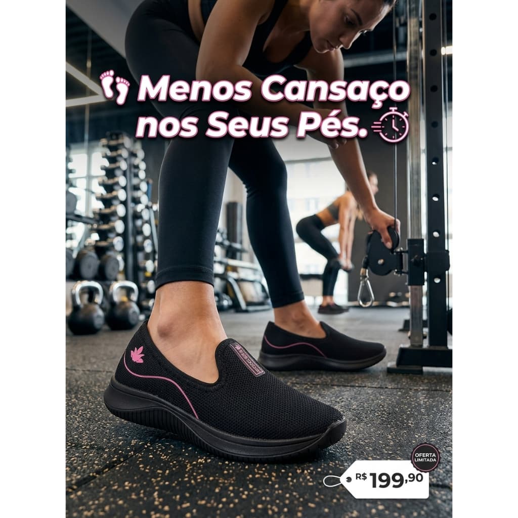 Tênis Slip on Ortopédico Tênis Esportivo Pés Confortáveis Anatômico