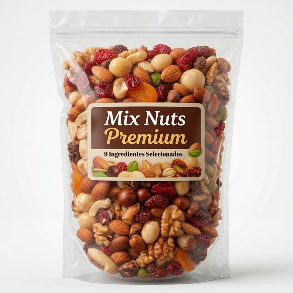 Mix NUTS Seleção Especial Avelã Pistache Nozes Cranberry Castanhas do Pará e Caju Petisco Fit Saudável