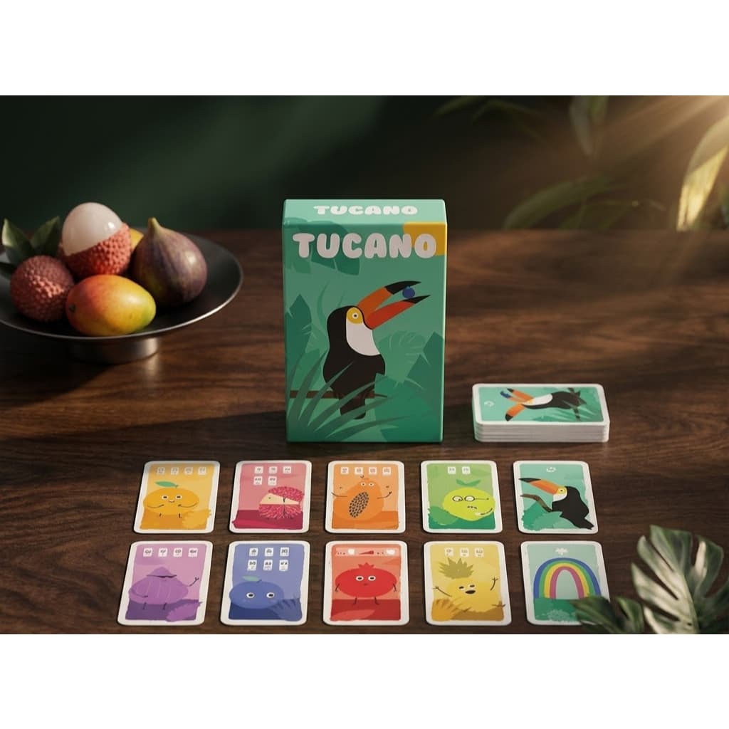 Jogo de Cartas Tucano | Jogo de Família | 2-4 Jogadores | 15 Minutos | Jogo em Inglês