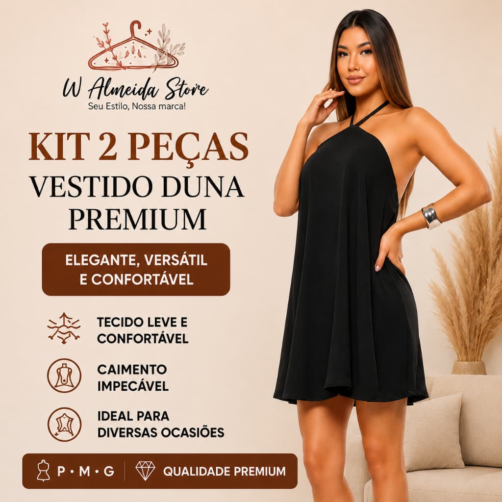 Kit de Vestido Feminino Vestido Duna Kit Vestido