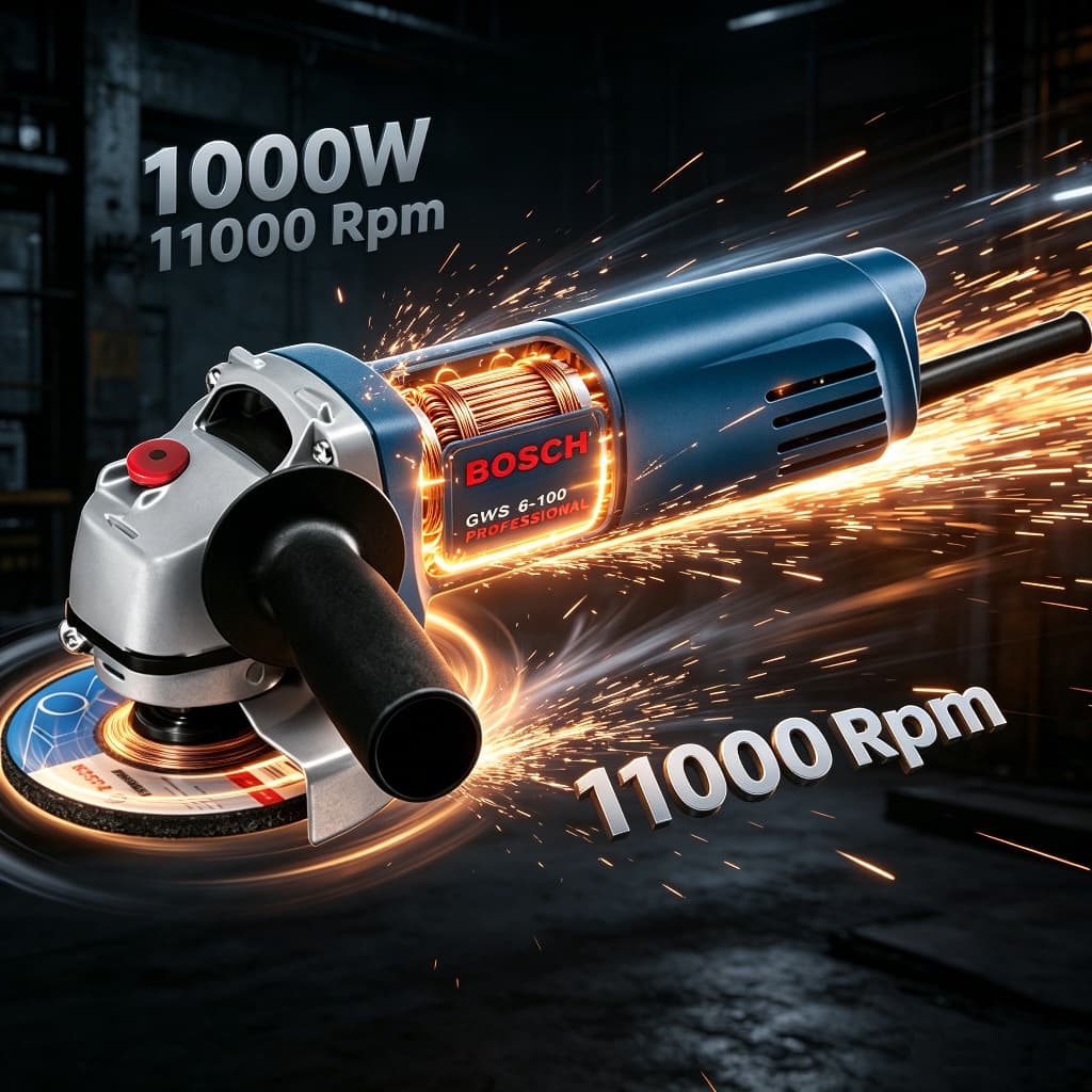 Esmerilhadeira Angular BOSCH 1000W Profissional Lixadeira Elétrica Moedor de ângulo Serra Elétrica