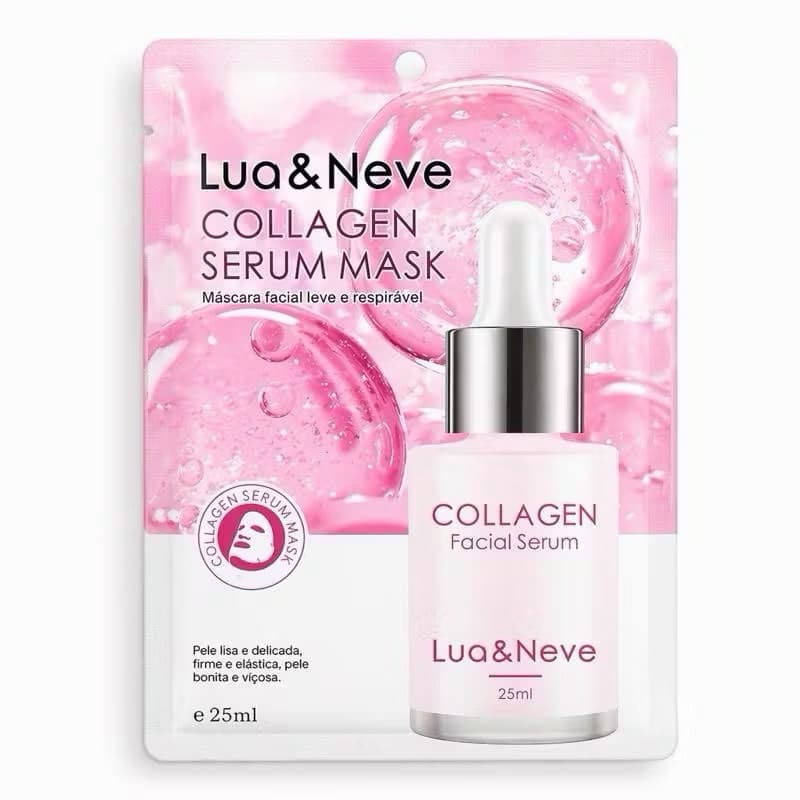 Lua & Neve Máscara Facial de Colágeno Hidratante Firmadora Anti-idade Serum Ma 25ml para Pele Mais Lisa Firme e Radiante