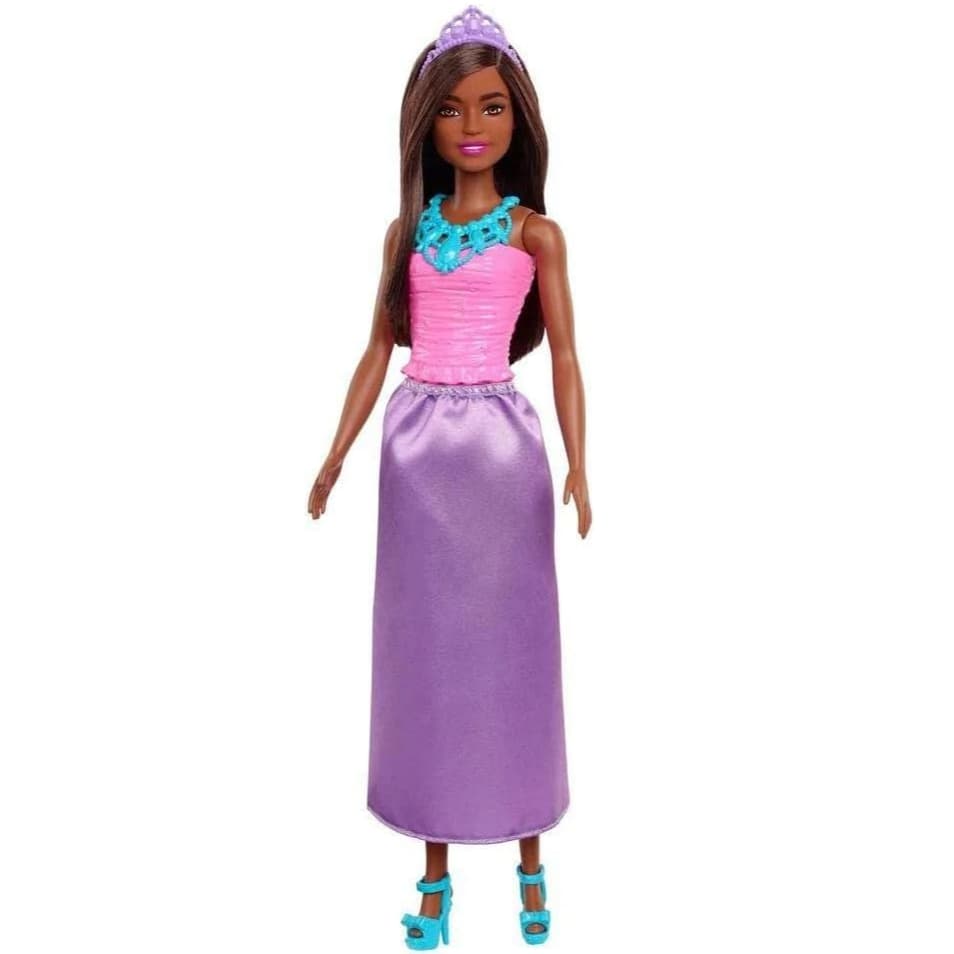 Boneca Barbie Articulada Negra Princesa Dreamtopia Saia Roxa - Mattel