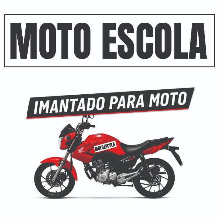 Acessórios para Moto Imã MotoEscola Acessórios Moto Adesivo Imã