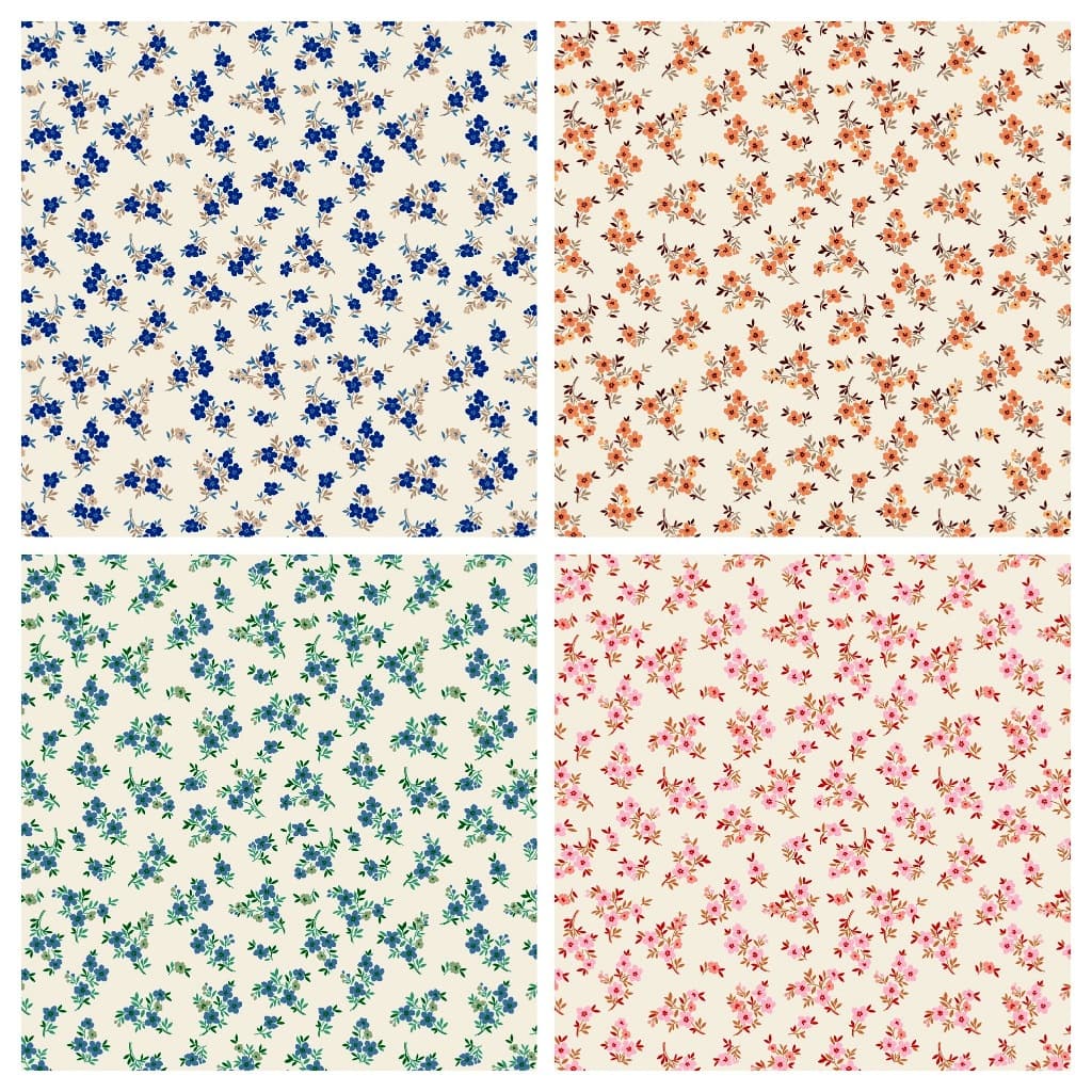 Tecido Tricoline 100% Algodão florais 50x150cm Patchwork Costura Criativa Escolha a Estampa