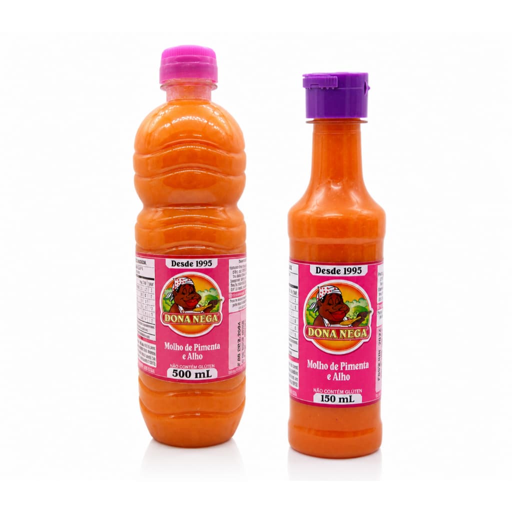 Molho de Pimenta e Alho Dona Nega 150ml e 500ml | Sabor e Tradição Desde 1995