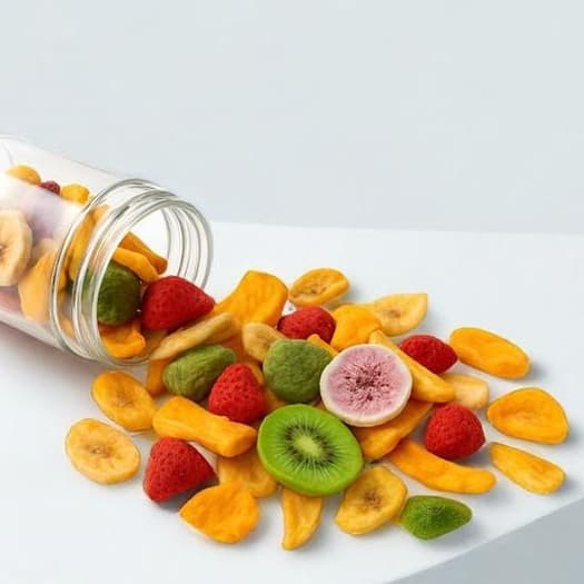 Mix de Frutas Chips Liofilizadas Premium 300g | 100% Natural | Sem Açúcar | Saudável | Qualidade Premium