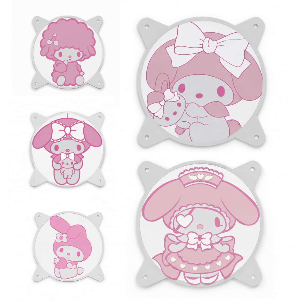 Grade Fan My Melody Modelo Diversos 120mm Sanrio Protecao Ventoinha Cooler Acessório Pc Gamer Cute