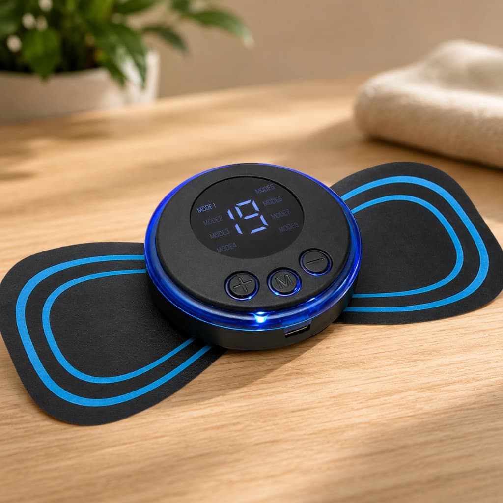 Mini Massageador Elétrico Portátil para Pescoço Costas Corpo Recarregável USB Relaxante Muscular