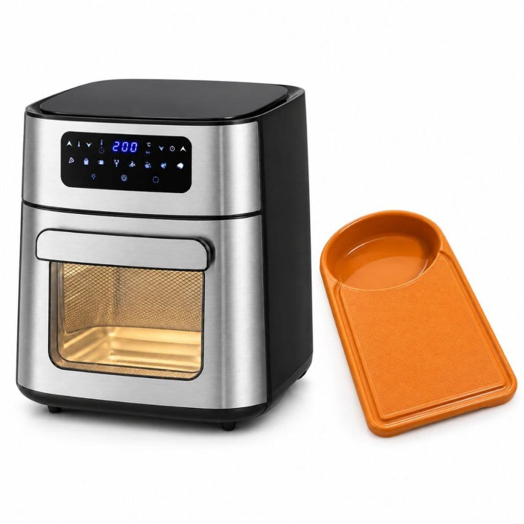 Fritadeira Elétrica AirFryer Digital 12L 1700W Antiaderente Cesto Removível Com BRINDE Tábua de Corte Colorida