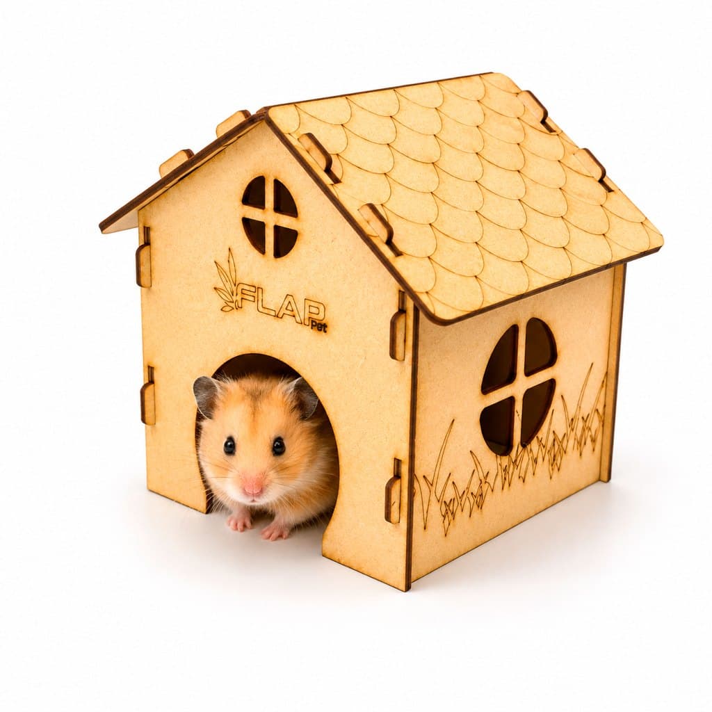 Casinha para hamster simples flap pet toca abrigo para roedores