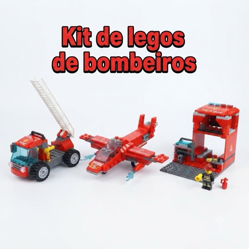 Lego Carro Avião Posto de Bombeiro Brinquedo Bloco de montar Kit Lego original menino promoção Presente