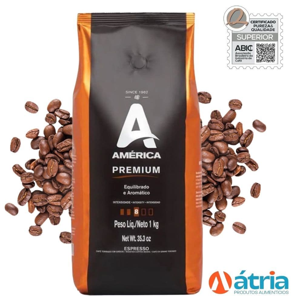Café Torrado em Grão Tipo Premium 1,00Kg America
