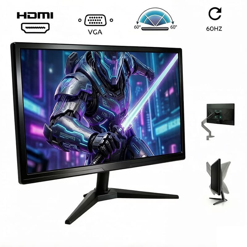Monitor Gamer 22 Polegadas Full HD LED HDMI VGA Slim - Qualidade e Conforto para seu Home Office e Trabalho