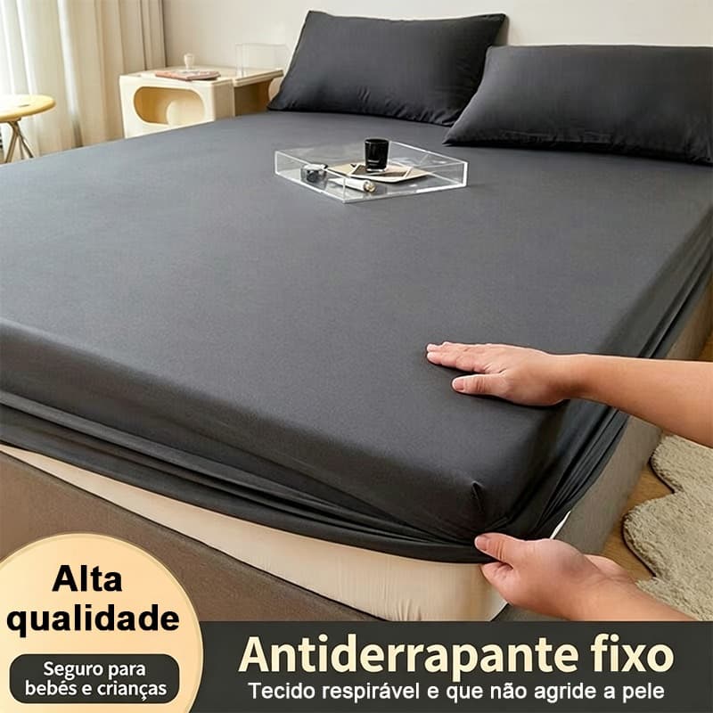 Jogo de Lençol Liso Micropercal 400 Fios Alta Qualidade, Com Elástico  e Fronha，Solteiro Casal Queen Kin