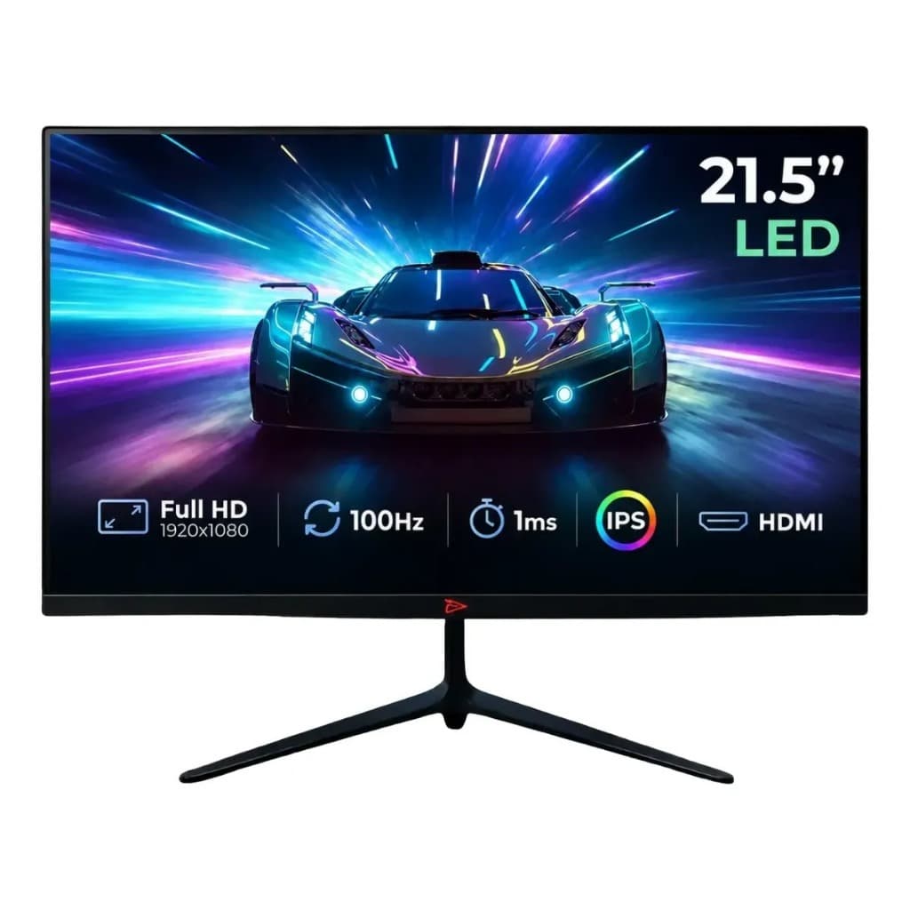 Monitor Gamer 21.5" IPS 100hz 1ms Full HD 16:9 HDMI/VGA para Jogos, Estudos
